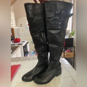 Steven by Steve Madden - Sabra - Black Leather riding boots - size 7